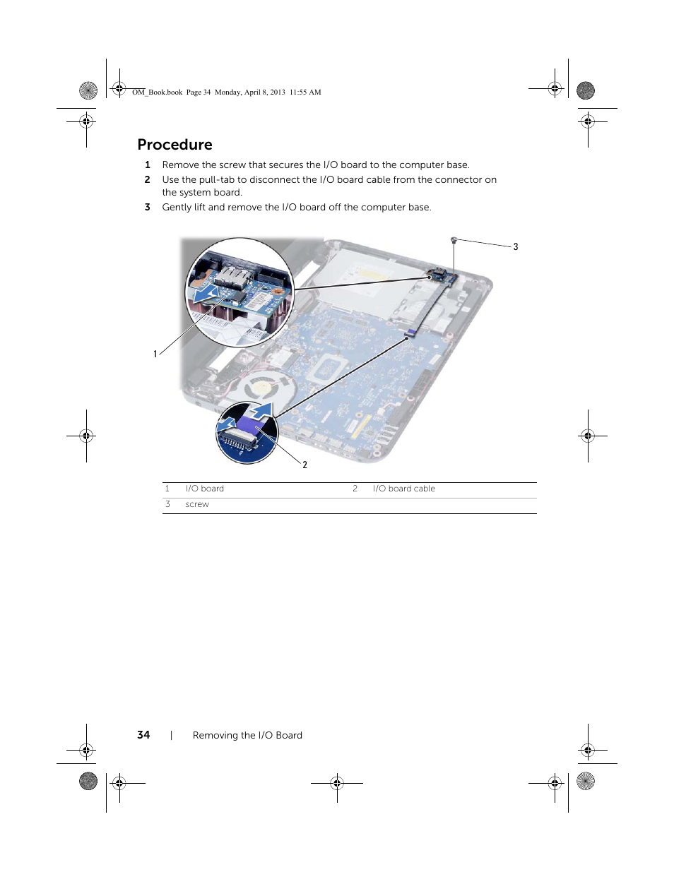 Procedure | Dell Inspiron M531R (5535, Mid 2013) User Manual | Page 34 / 71