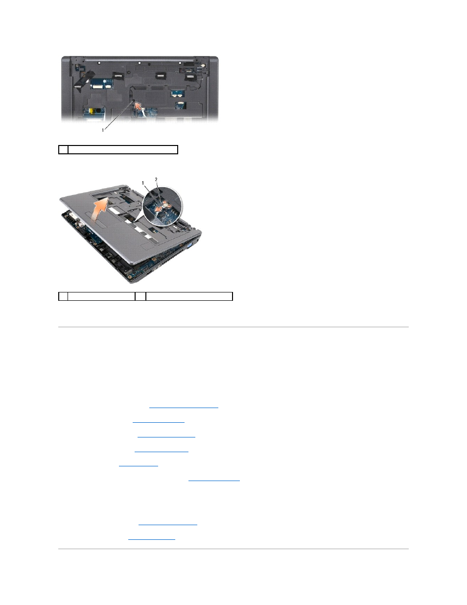 Replacing the palm rest | Dell Vostro 1200 (Early 2009) User Manual | Page 34 / 41