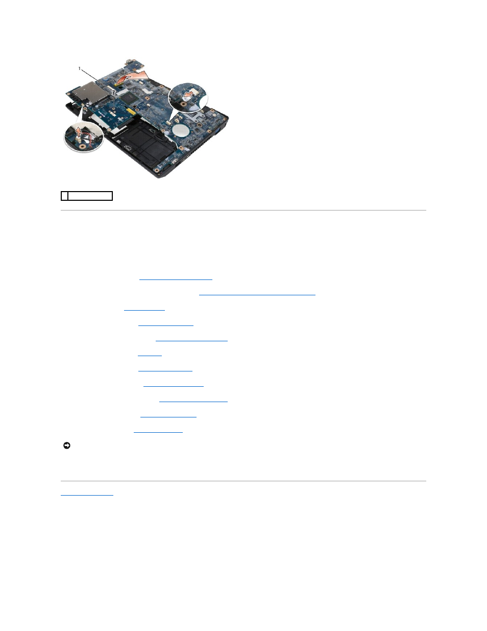 Replacing the system board | Dell Vostro 1200 (Early 2009) User Manual | Page 40 / 41