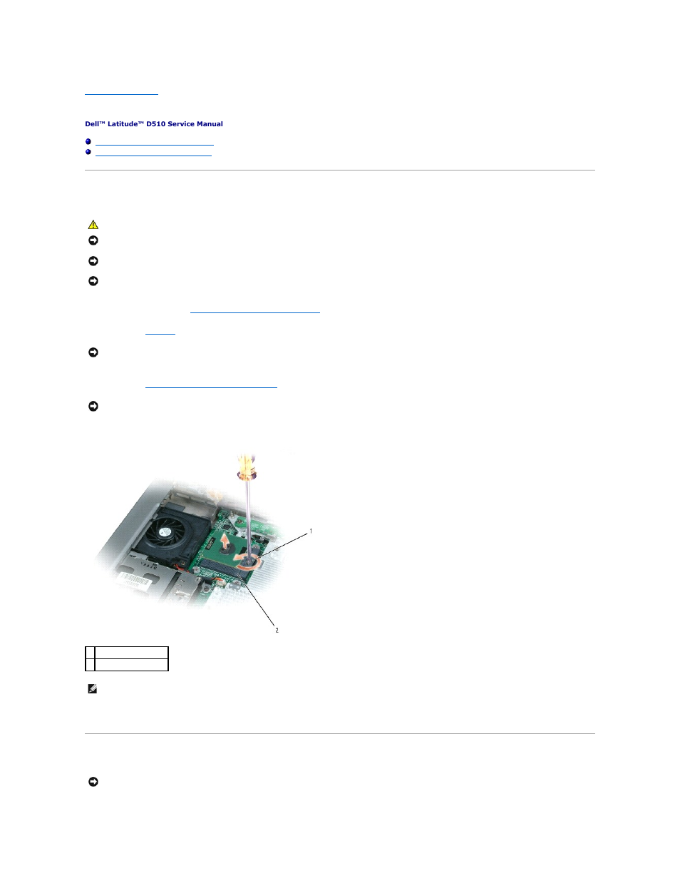 Microprocessor module, Removing the microprocessor module, Installing the microprocessor module | Dell Latitude D510 User Manual | Page 10 / 42