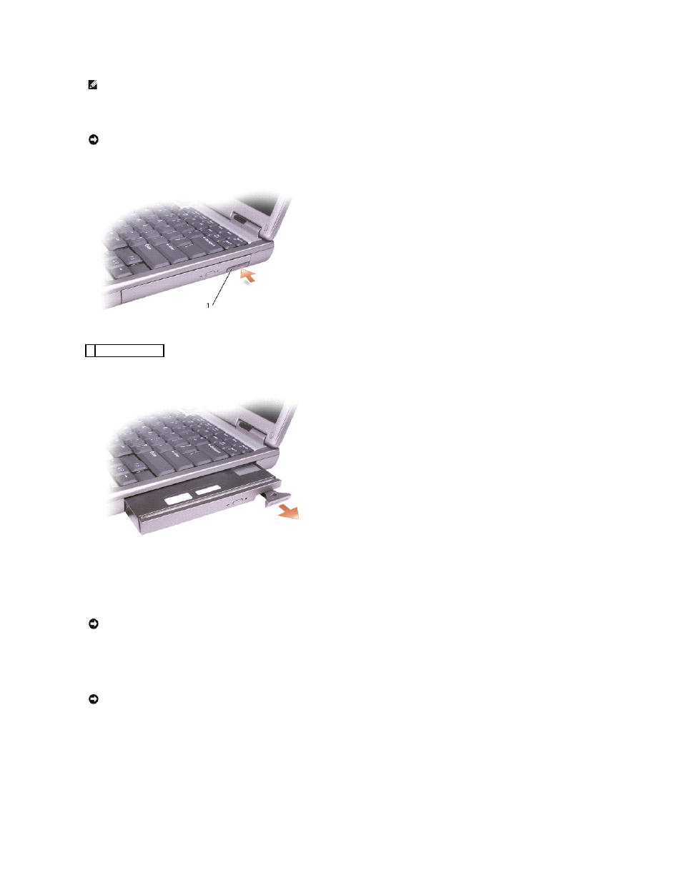 If the device security screw is not installed, If the device security screw is installed | Dell Latitude D510 User Manual | Page 41 / 42