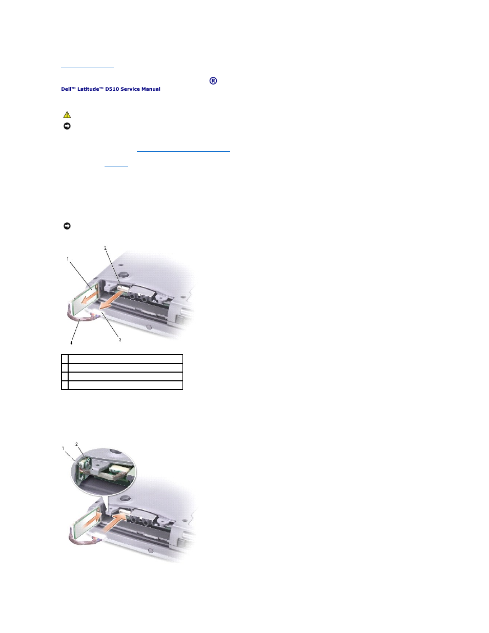 Internal card with bluetooth® wireless technology | Dell Latitude D510 User Manual | Page 7 / 42