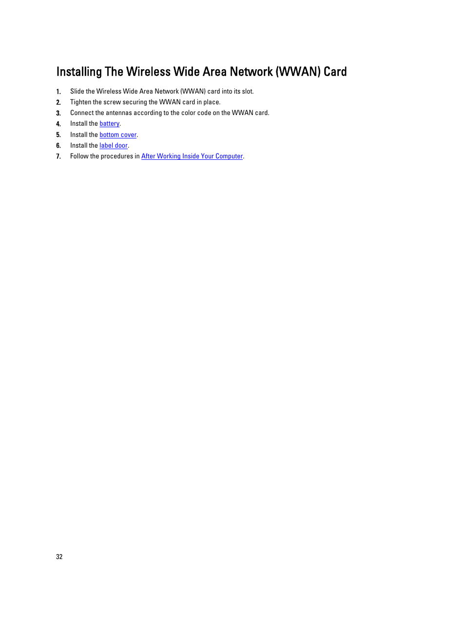 Dell Latitude ST (Late 2011) User Manual | Page 32 / 65