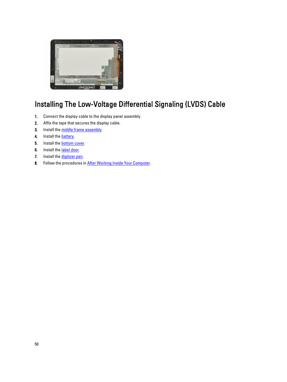 Dell Latitude ST (Late 2011) User Manual | Page 50 / 65