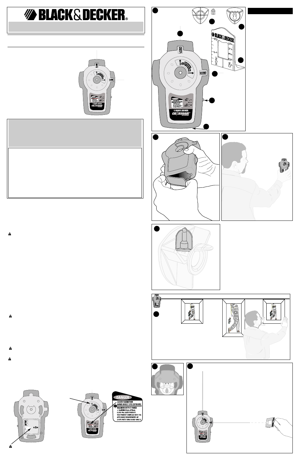 Black & Decker Crosshair BDL400S User Manual | 4 pages