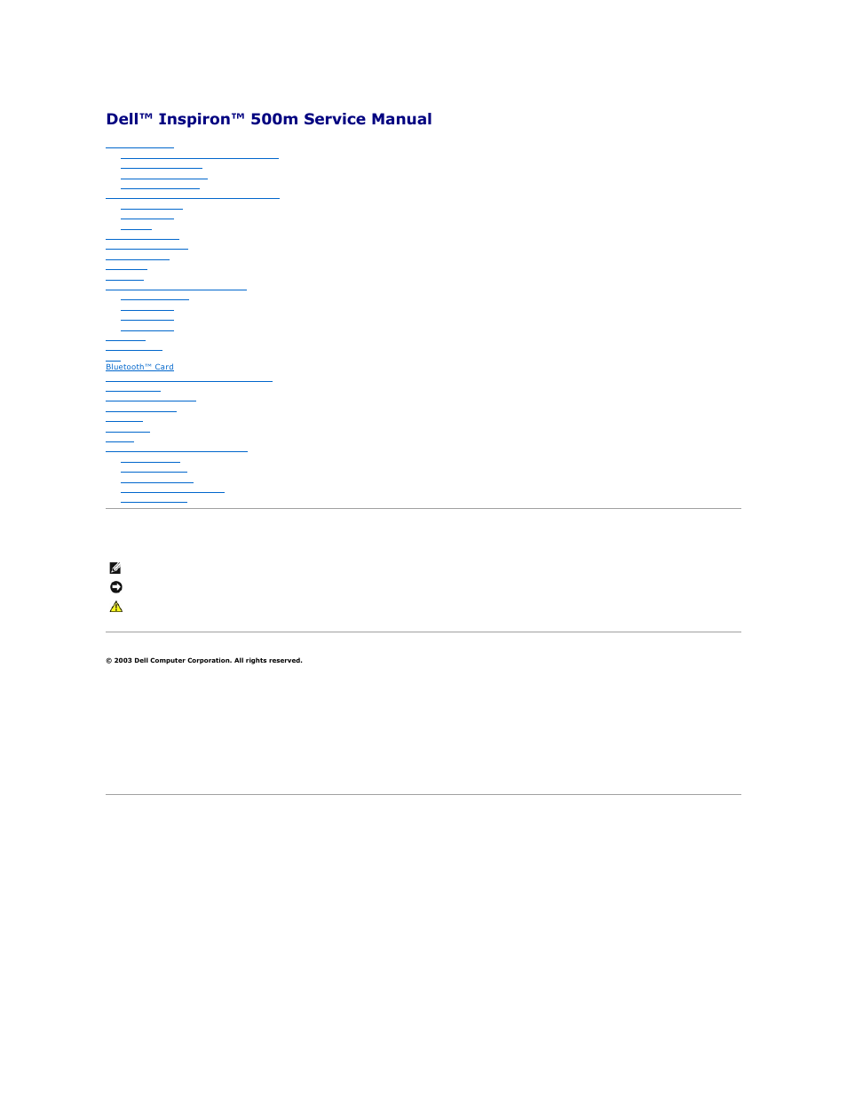 Dell Inspiron 500m User Manual | 41 pages