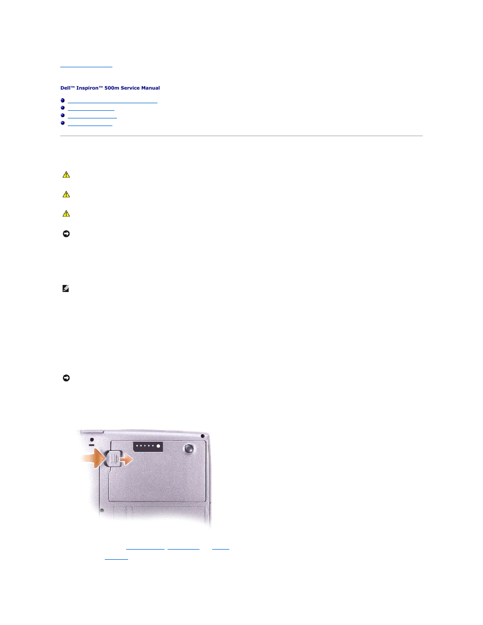 Before you begin, Preparing to work inside the computer | Dell Inspiron 500m User Manual | Page 2 / 41