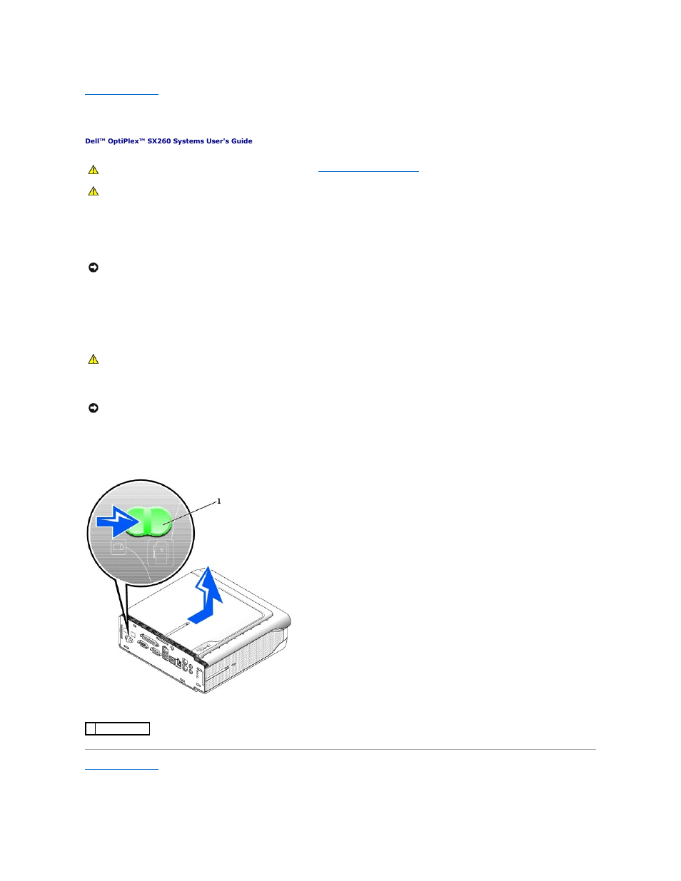 Removing the computer cover | Dell OptiPlex SX260 User Manual | Page 52 / 116