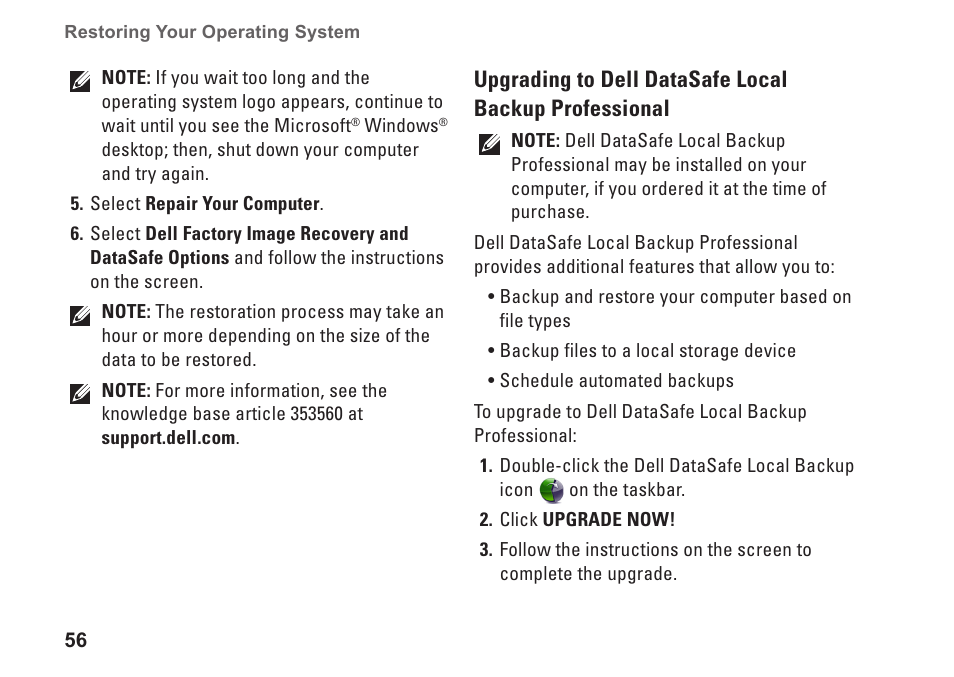 Dell Inspiron 11z (1121, Late 2010) User Manual | Page 58 / 86