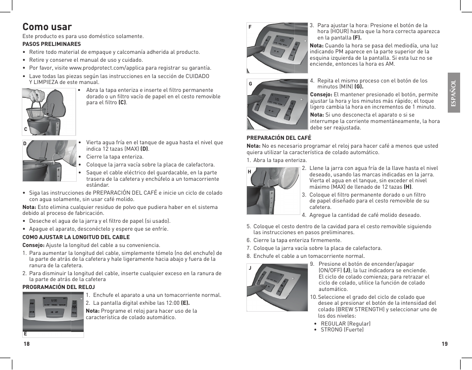 Como usar | Black & Decker CM2070B User Manual | Page 10 / 15