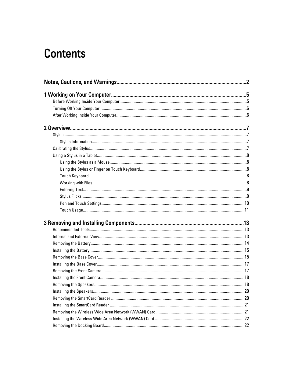 Dell Latitude 10 (Late 2012) User Manual | Page 3 / 43