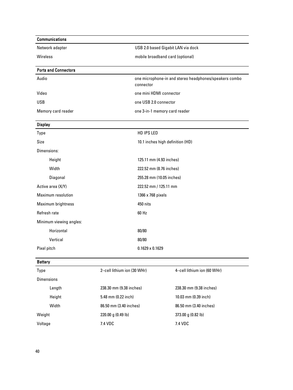 Dell Latitude 10 (Late 2012) User Manual | Page 40 / 43