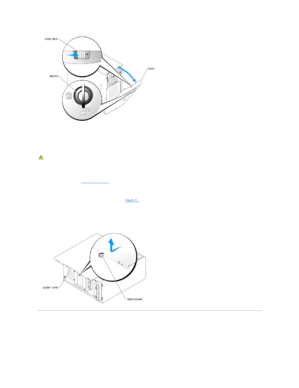 Closing the system, Removing the cover, Replacing the cover | Dell PowerEdge 800 User Manual | Page 35 / 87