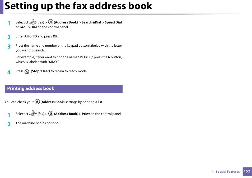 Setting up the fax address book | Dell B1265dnf Mono Laser Printer MFP User Manual | Page 152 / 234