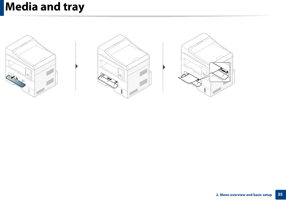 Media and tray | Dell B1265dnf Mono Laser Printer MFP User Manual | Page 35 / 234