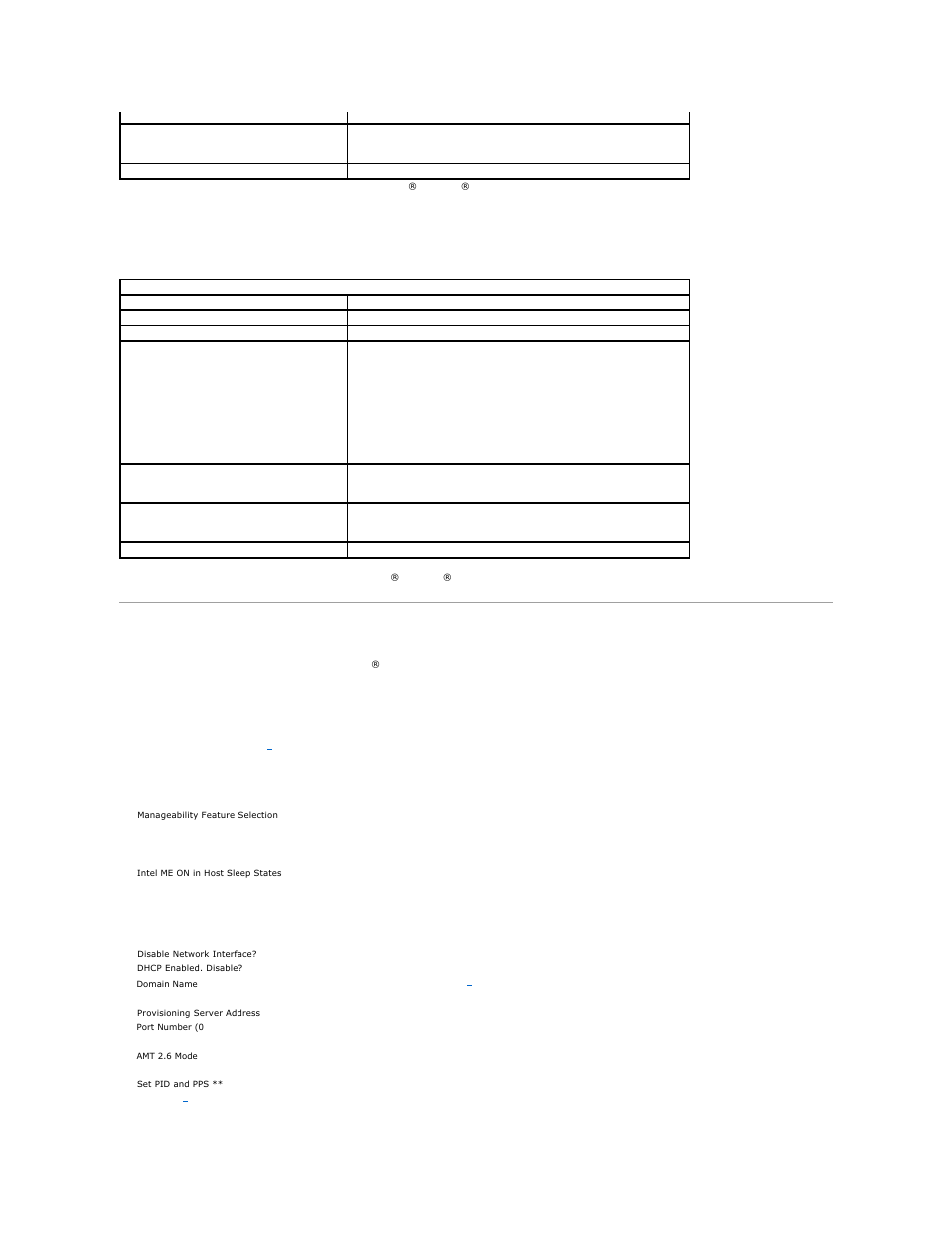 Mebx default settings, Intel amt in static mode settings example | Dell Latitude D630 User Manual | Page 13 / 69