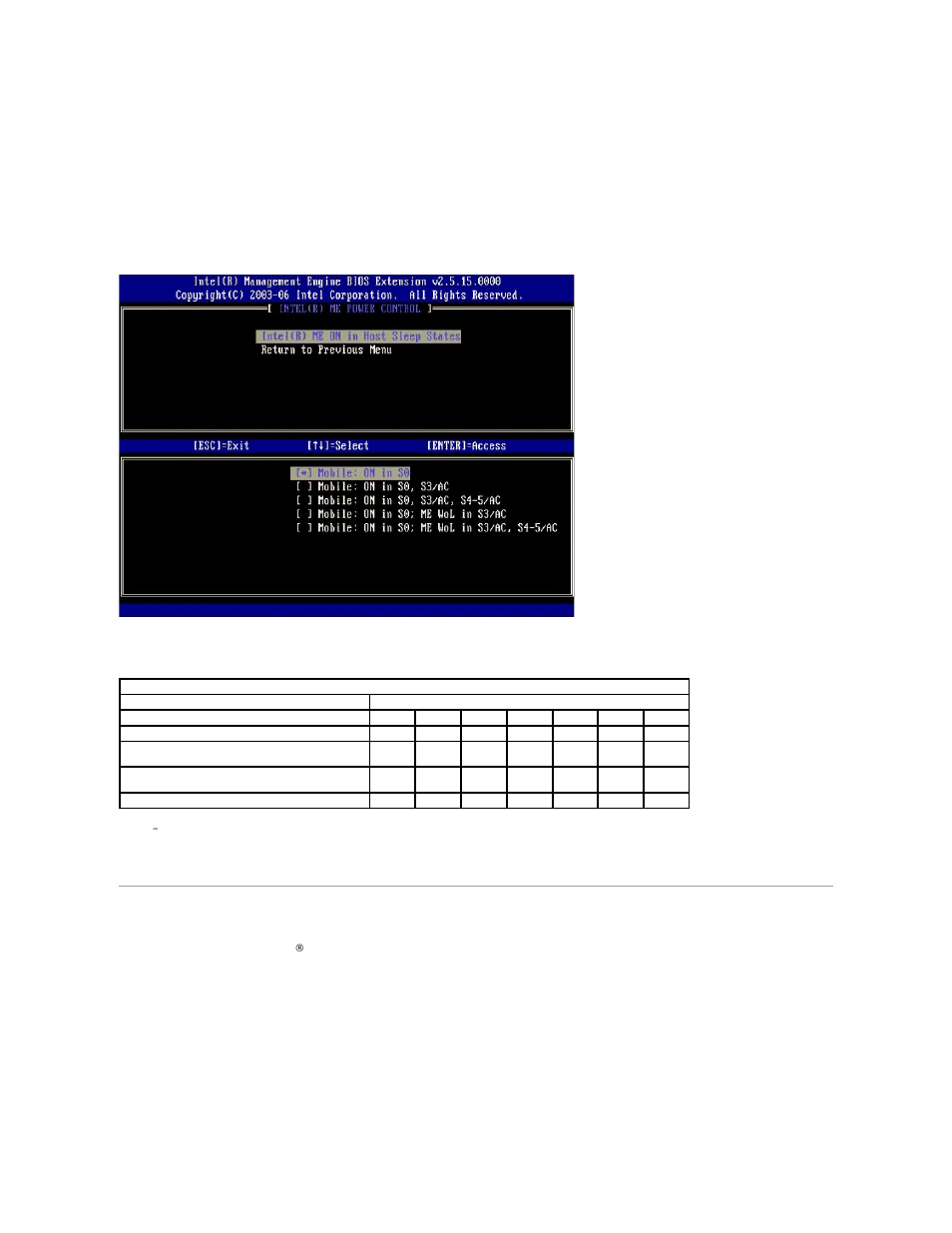 Intel me power control, Intel me on in host sleep states | Dell Latitude D630 User Manual | Page 8 / 69