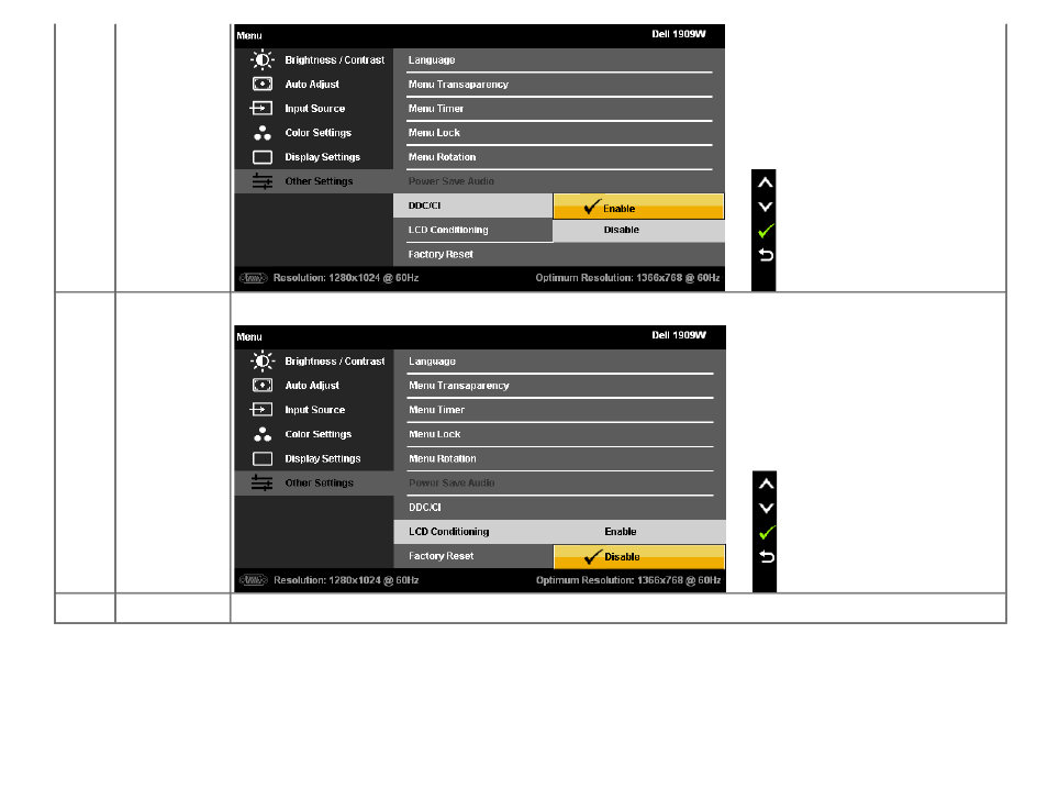 Osd warning messages | Dell 1909Wb Monitor User Manual | Page 75 / 86