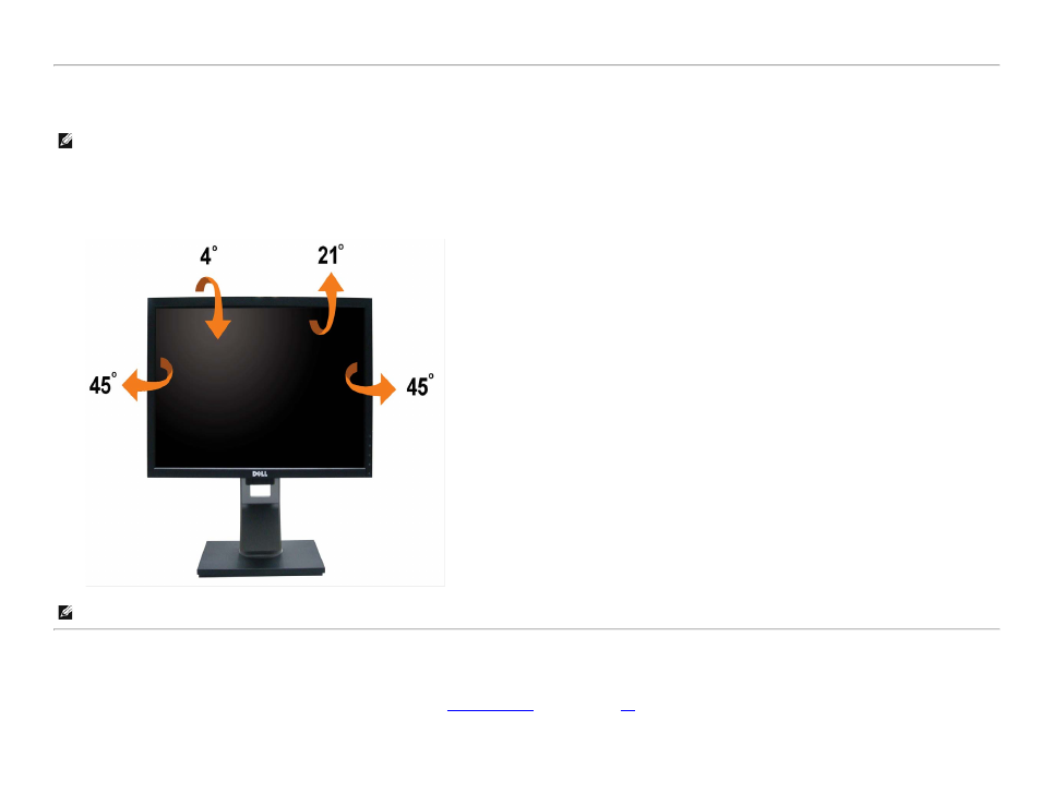 Using the tilt ,rotation, Rotating the monitor, Using the tilt, rotation | Tilt | Dell 1909Wb Monitor User Manual | Page 78 / 86