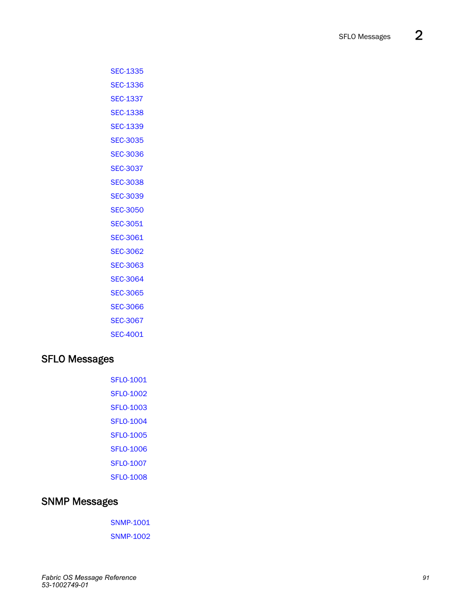 Sflo messages, Snmp messages | Dell POWEREDGE M1000E User Manual | Page 113 / 934