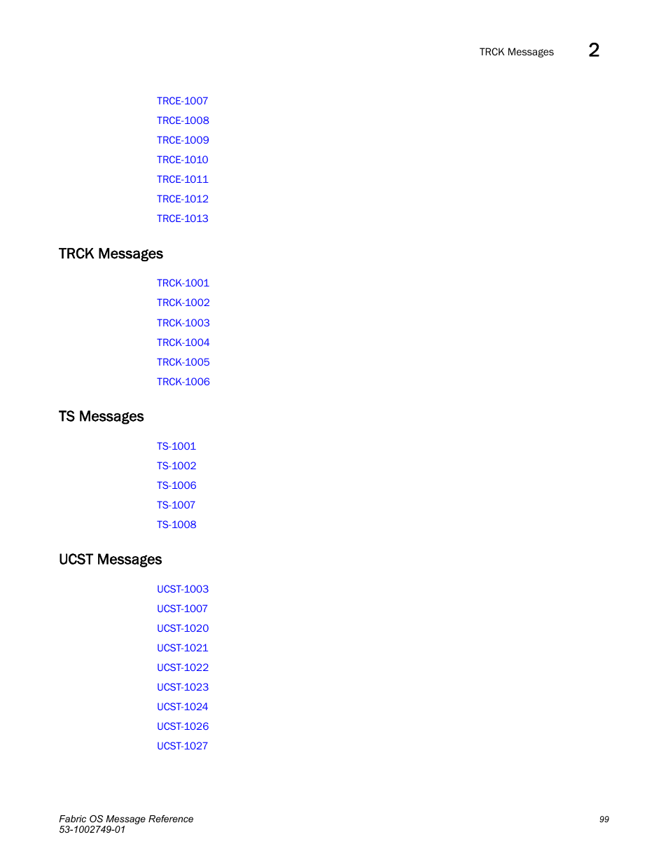 Trck messages, Ts messages, Ucst messages | Dell POWEREDGE M1000E User Manual | Page 121 / 934