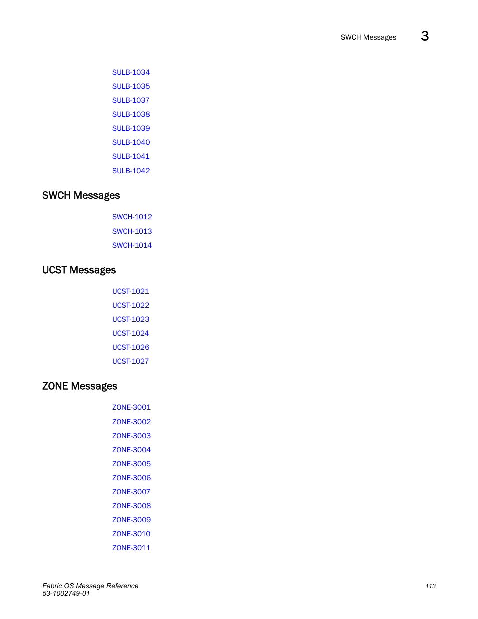 Swch messages, Ucst messages, Zone messages | Dell POWEREDGE M1000E User Manual | Page 135 / 934