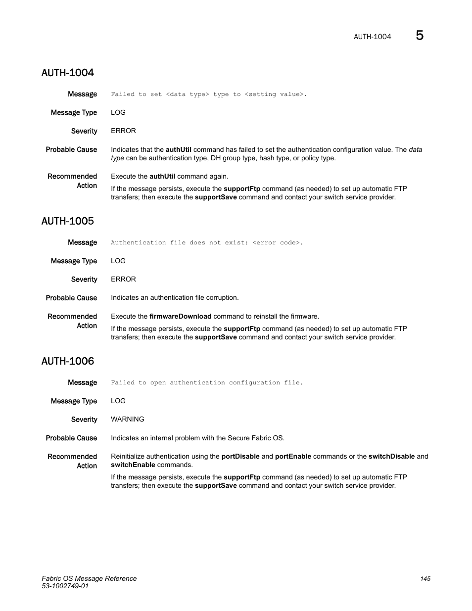 Auth-1004, Auth-1005, Auth-1006 | Dell POWEREDGE M1000E User Manual | Page 167 / 934