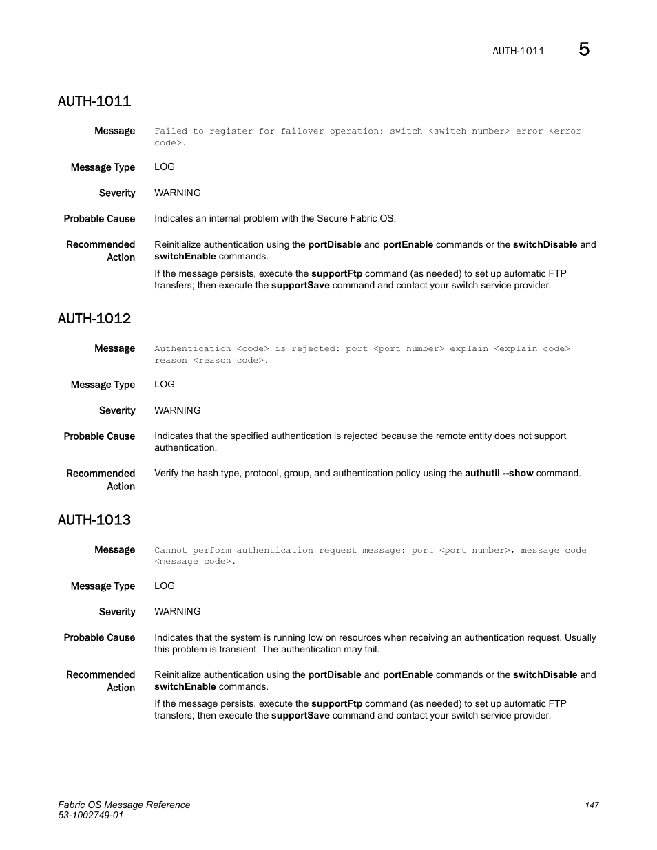 Auth-1011, Auth-1012, Auth-1013 | Dell POWEREDGE M1000E User Manual | Page 169 / 934