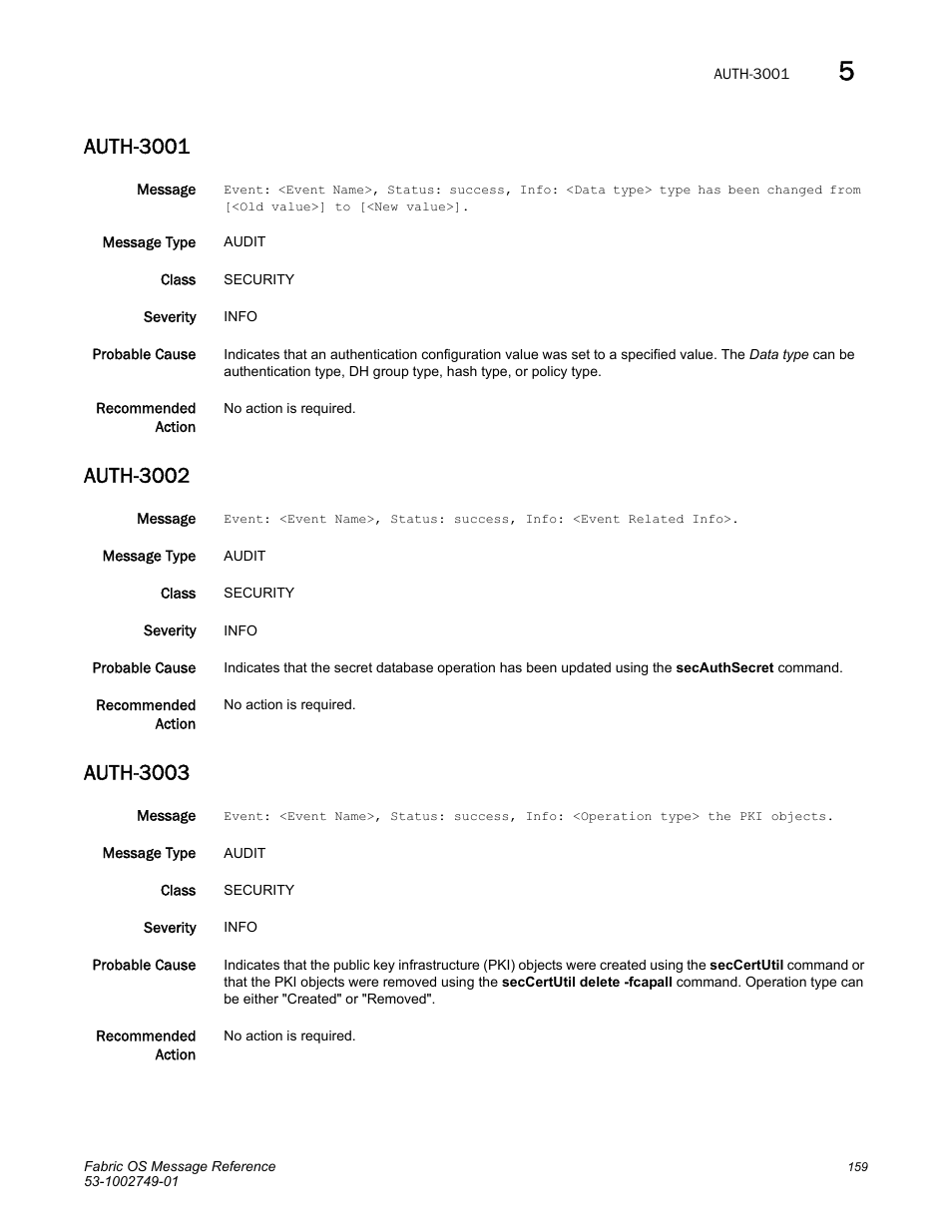 Auth-3001, Auth-3002, Auth-3003 | Dell POWEREDGE M1000E User Manual | Page 181 / 934