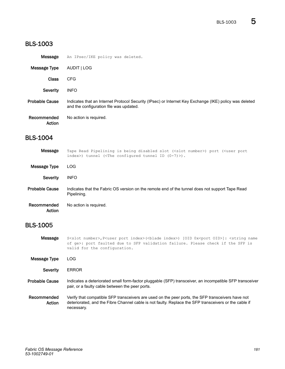 Bls-1003, Bls-1004, Bls-1005 | Dell POWEREDGE M1000E User Manual | Page 203 / 934