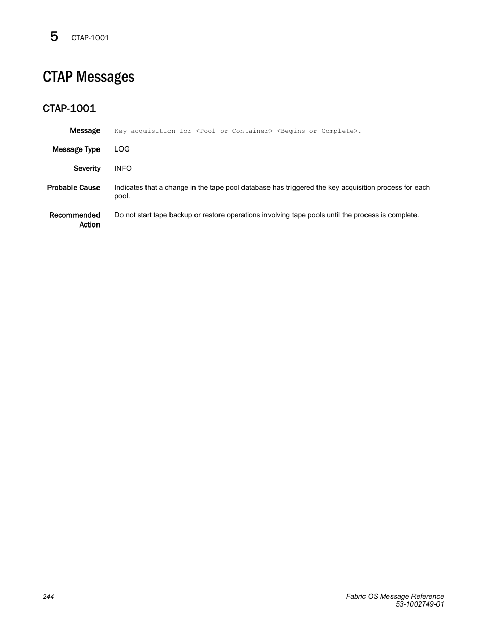Ctap messages, Ctap-1001 | Dell POWEREDGE M1000E User Manual | Page 266 / 934