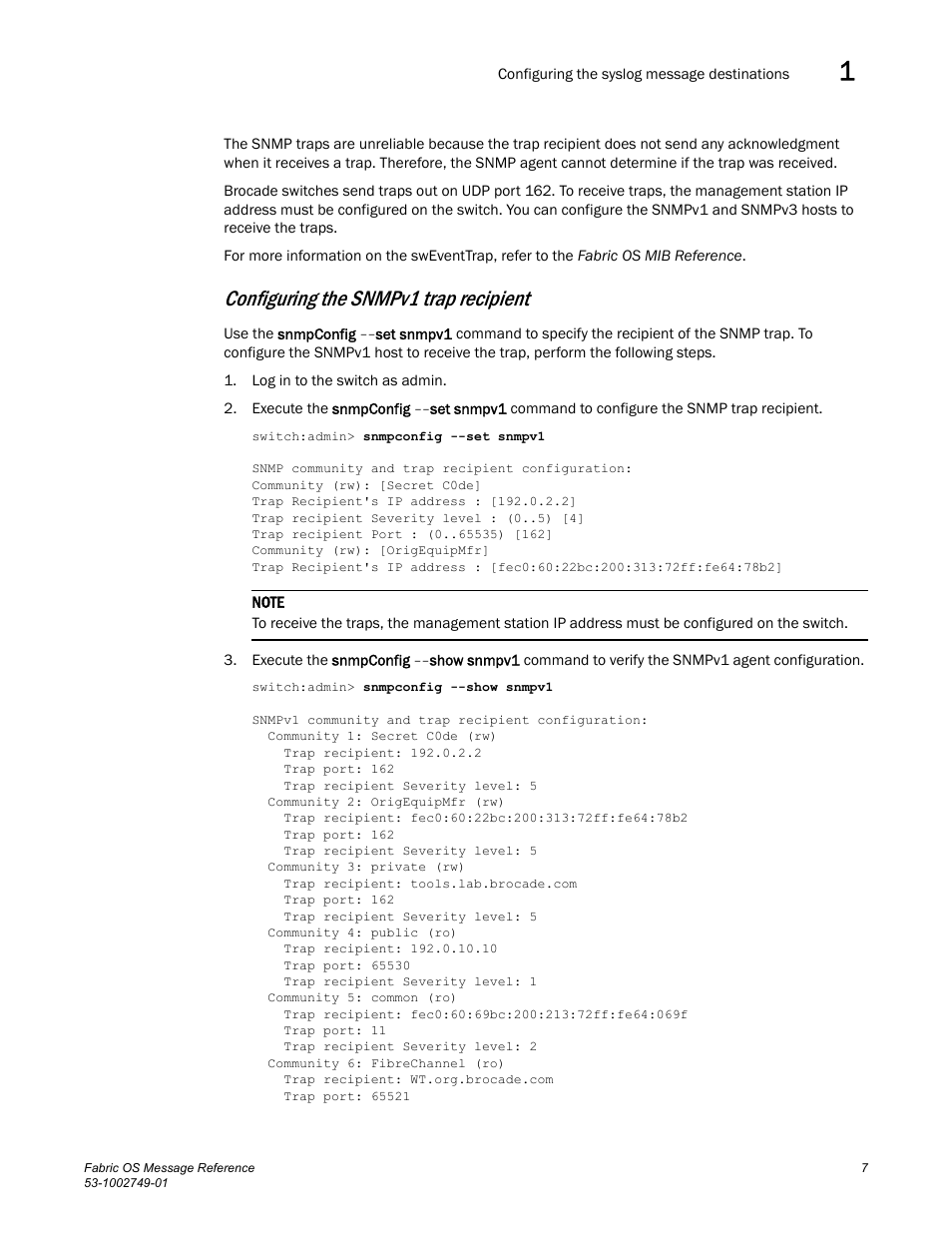 Configuring the snmpv1 trap recipient | Dell POWEREDGE M1000E User Manual | Page 29 / 934