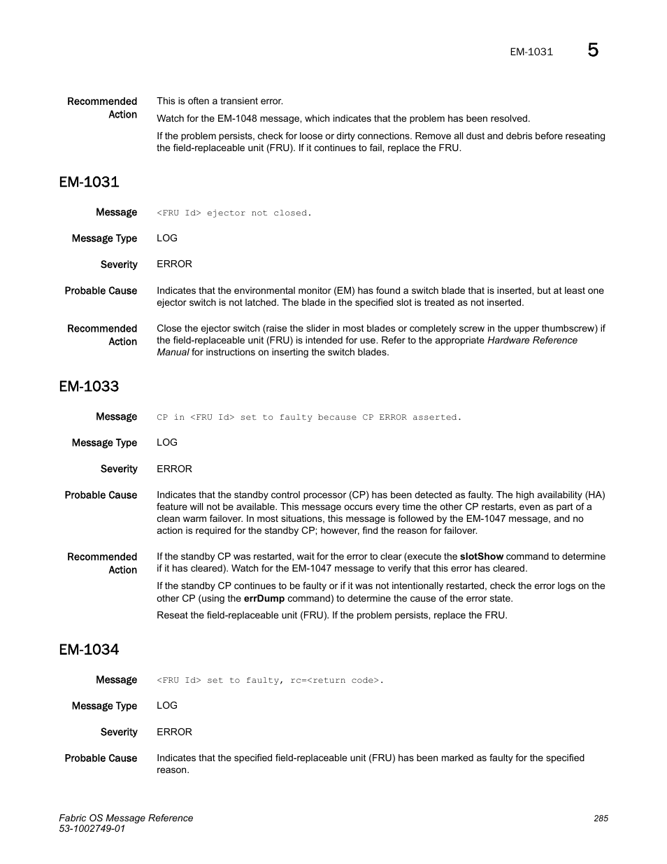 Em-1031, Em-1033, Em-1034 | Dell POWEREDGE M1000E User Manual | Page 307 / 934