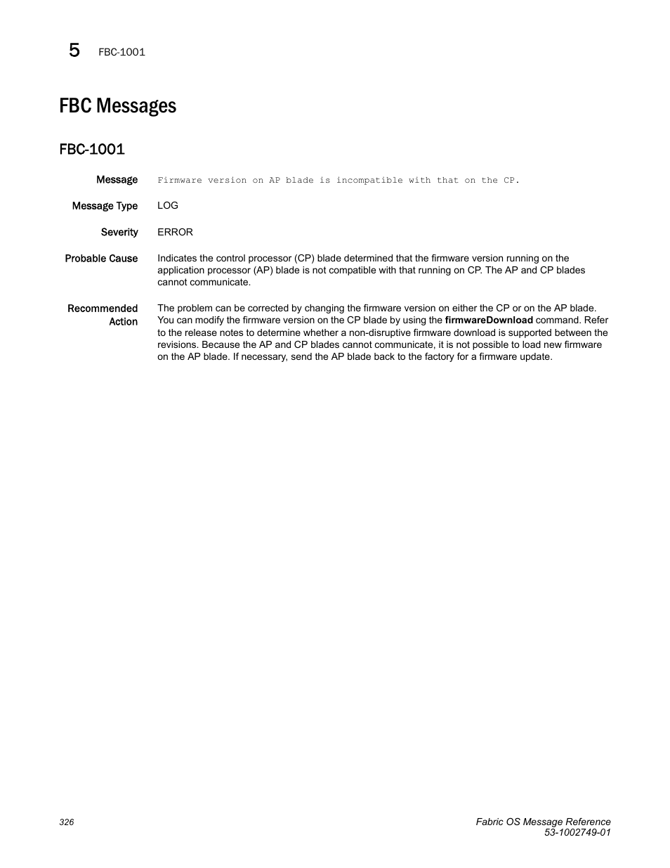 Fbc messages, Fbc-1001 | Dell POWEREDGE M1000E User Manual | Page 348 / 934