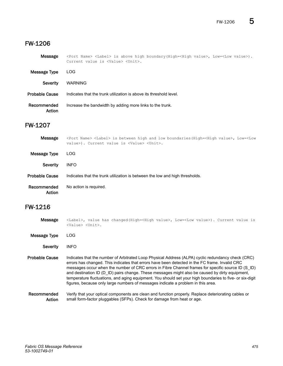 Fw-1206, Fw-1207, Fw-1216 | Dell POWEREDGE M1000E User Manual | Page 497 / 934