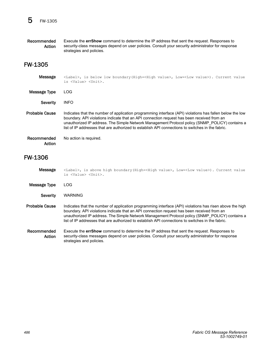 Fw-1305, Fw-1306 | Dell POWEREDGE M1000E User Manual | Page 508 / 934