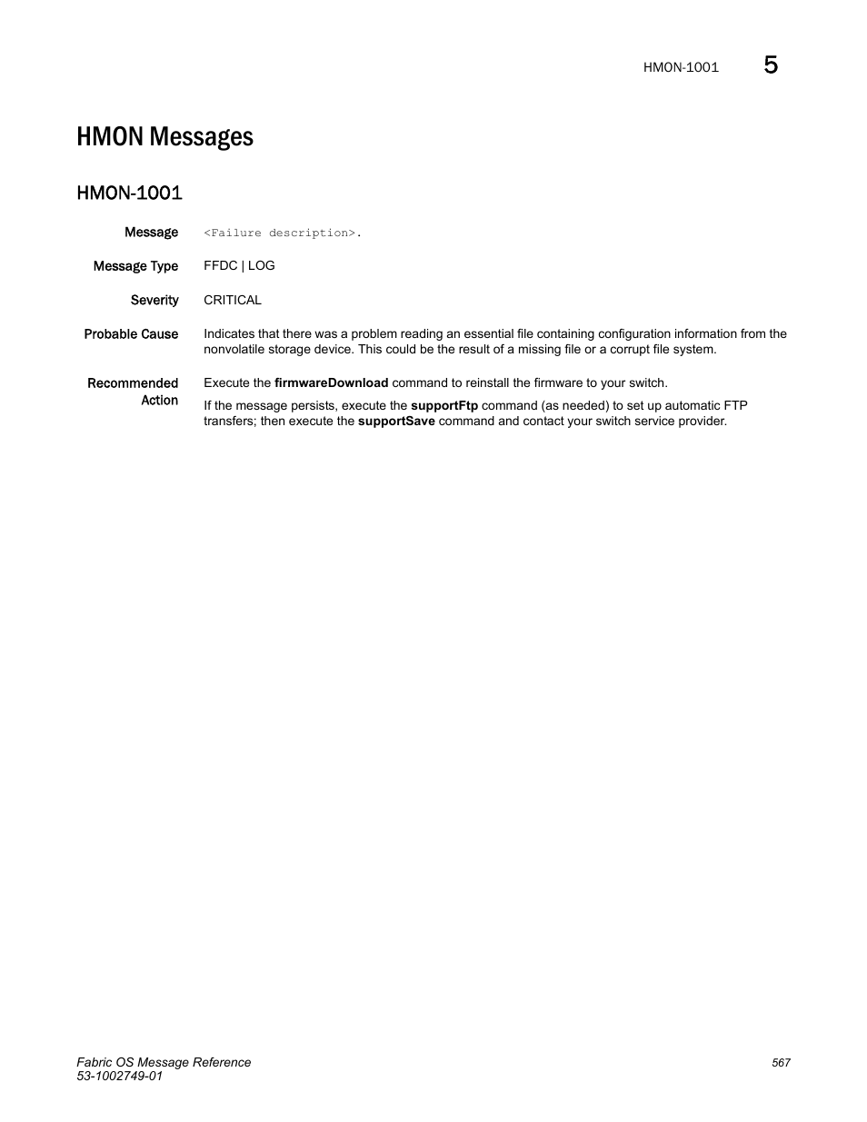 Hmon messages, Hmon-1001 | Dell POWEREDGE M1000E User Manual | Page 589 / 934