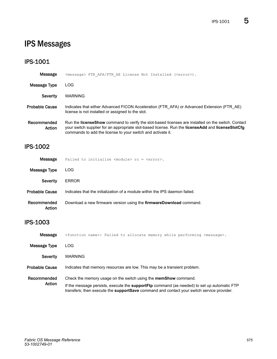 Ips messages, Ips-1001, Ips-1002 | Ips-1003 | Dell POWEREDGE M1000E User Manual | Page 597 / 934