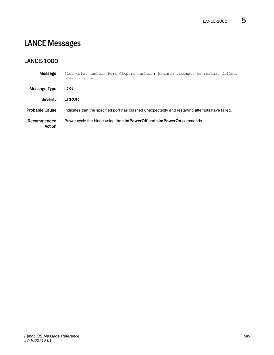 Lance messages, Lance-1000 | Dell POWEREDGE M1000E User Manual | Page 617 / 934