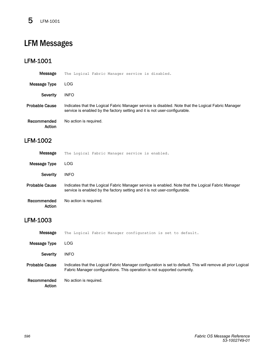 Lfm messages, Lfm-1001, Lfm-1002 | Lfm-1003 | Dell POWEREDGE M1000E User Manual | Page 618 / 934