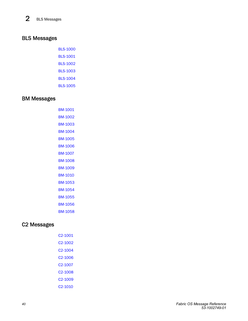 Bls messages, Bm messages, C2 messages | Dell POWEREDGE M1000E User Manual | Page 62 / 934
