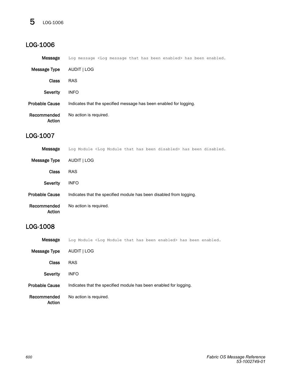 Log-1006, Log-1007, Log-1008 | Dell POWEREDGE M1000E User Manual | Page 622 / 934