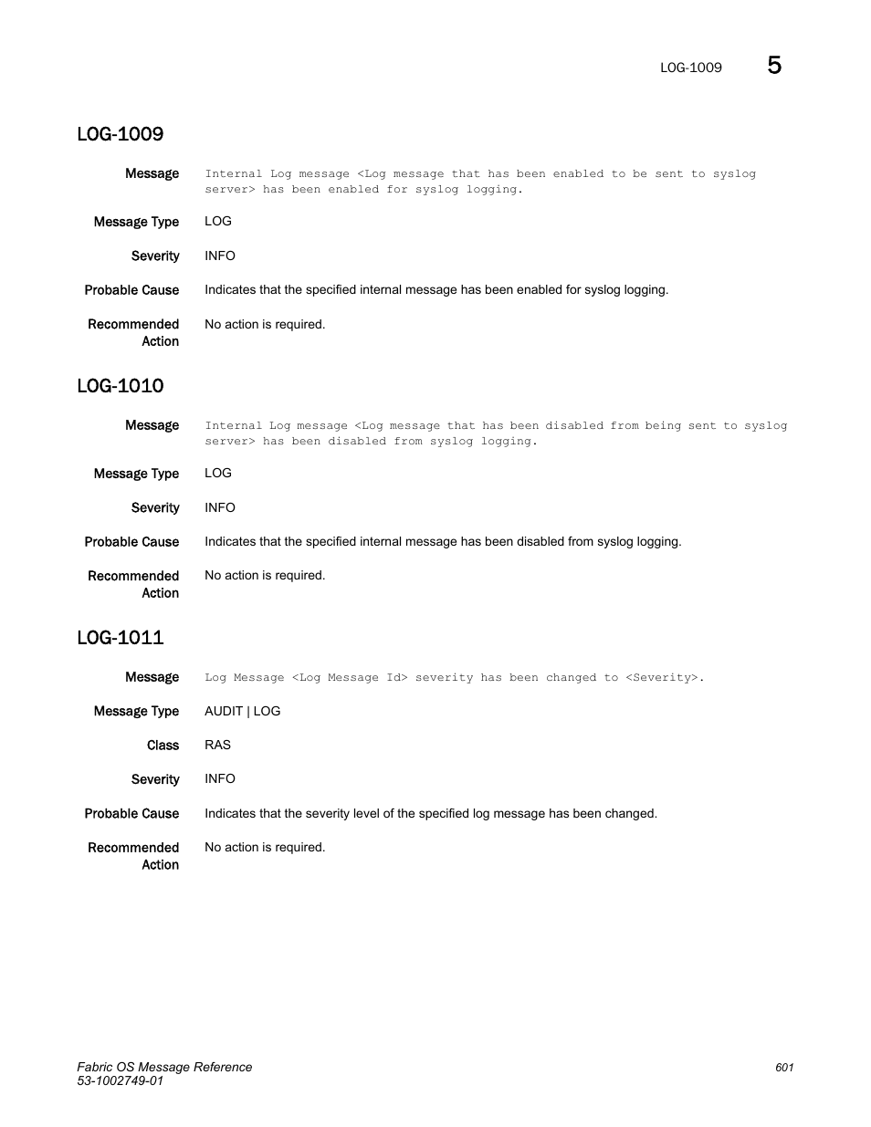 Log-1009, Log-1010, Log-1011 | Dell POWEREDGE M1000E User Manual | Page 623 / 934