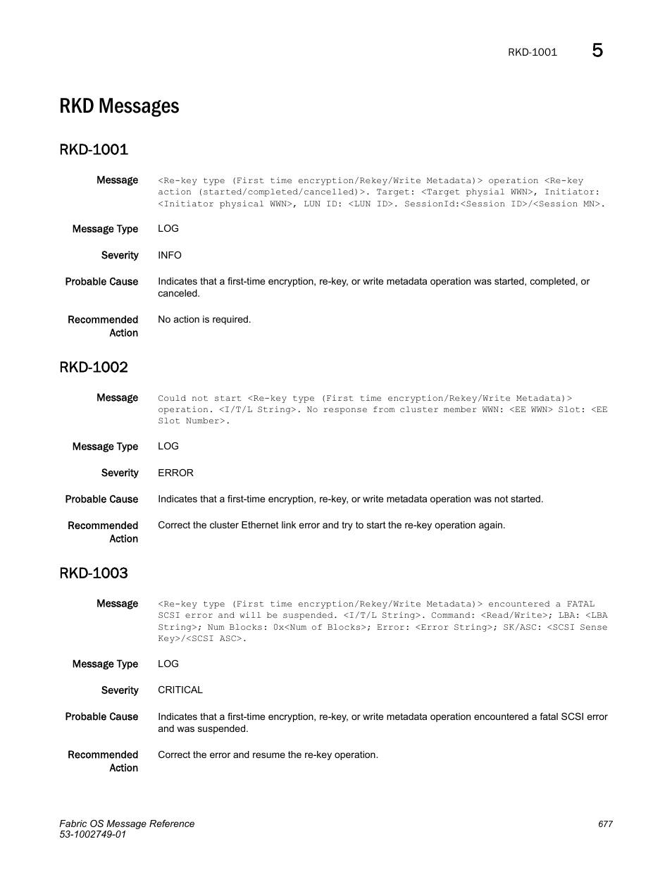 Rkd messages, Rkd-1001, Rkd-1002 | Rkd-1003 | Dell POWEREDGE M1000E User Manual | Page 699 / 934