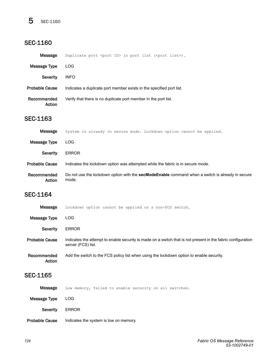 Sec-1160, Sec-1163, Sec-1164 | Sec-1165 | Dell POWEREDGE M1000E User Manual | Page 748 / 934