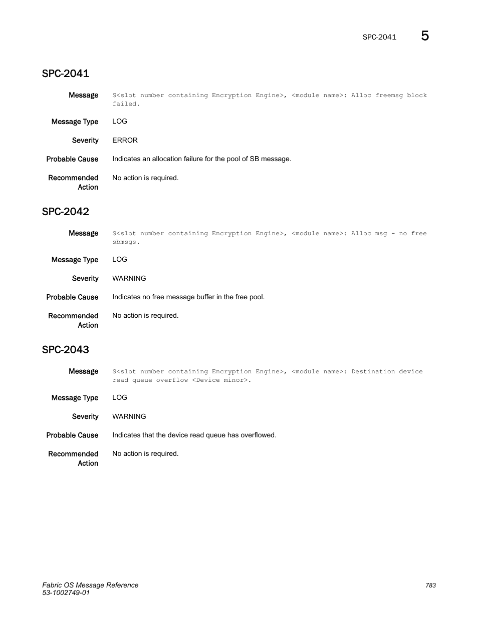Spc-2041, Spc-2042, Spc-2043 | Dell POWEREDGE M1000E User Manual | Page 805 / 934