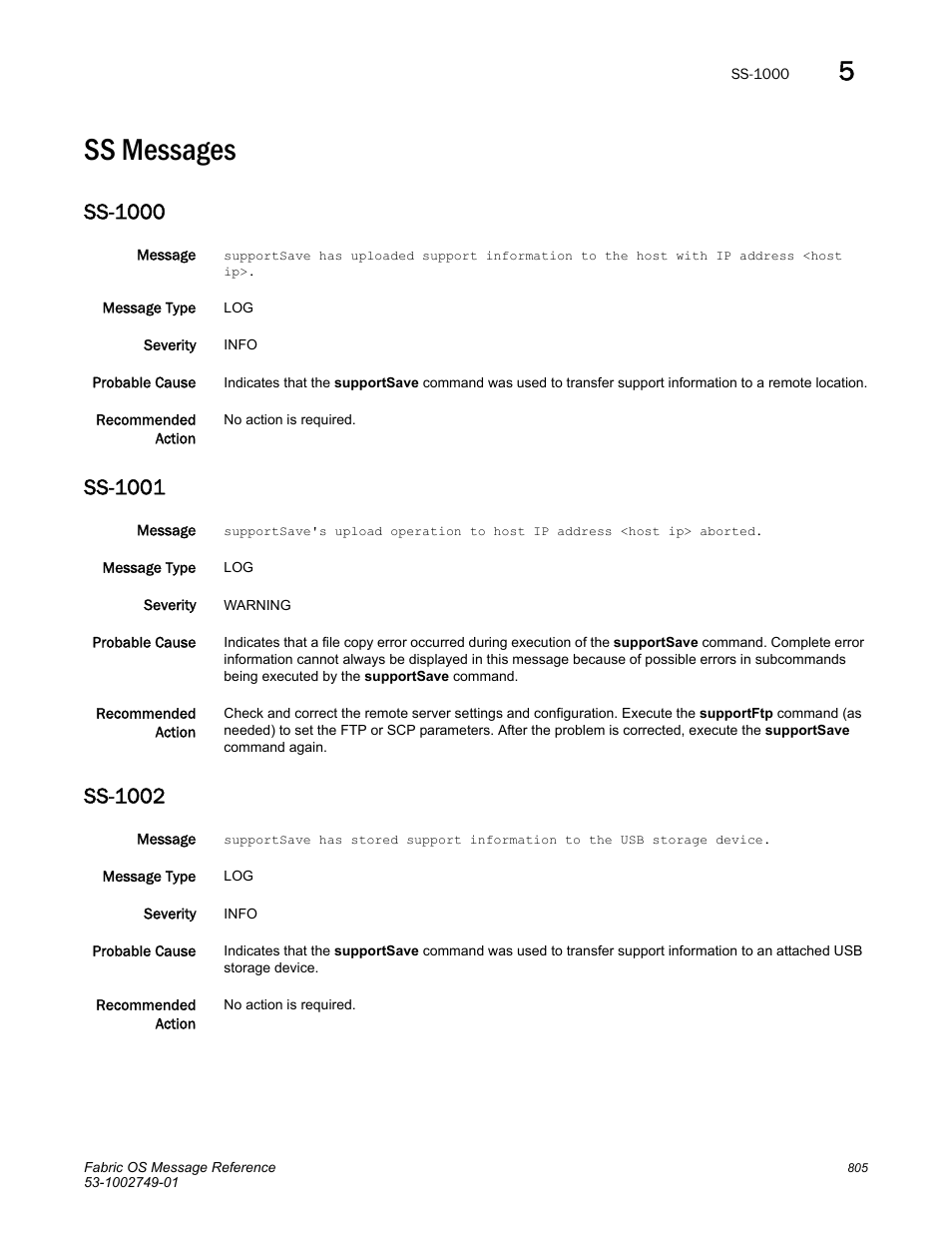 Ss messages, Ss-1000, Ss-1001 | Ss-1002 | Dell POWEREDGE M1000E User Manual | Page 827 / 934