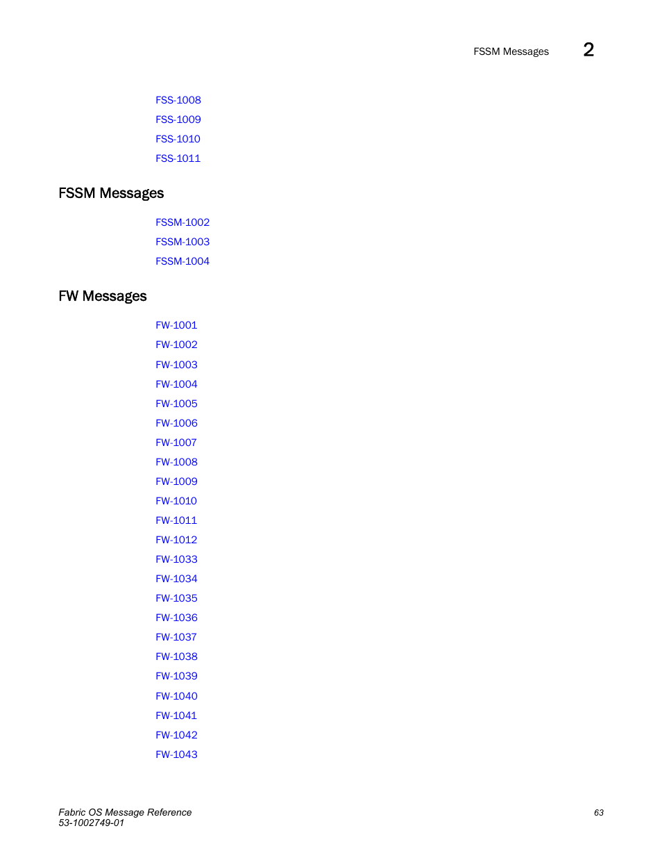 Fssm messages, Fw messages | Dell POWEREDGE M1000E User Manual | Page 85 / 934