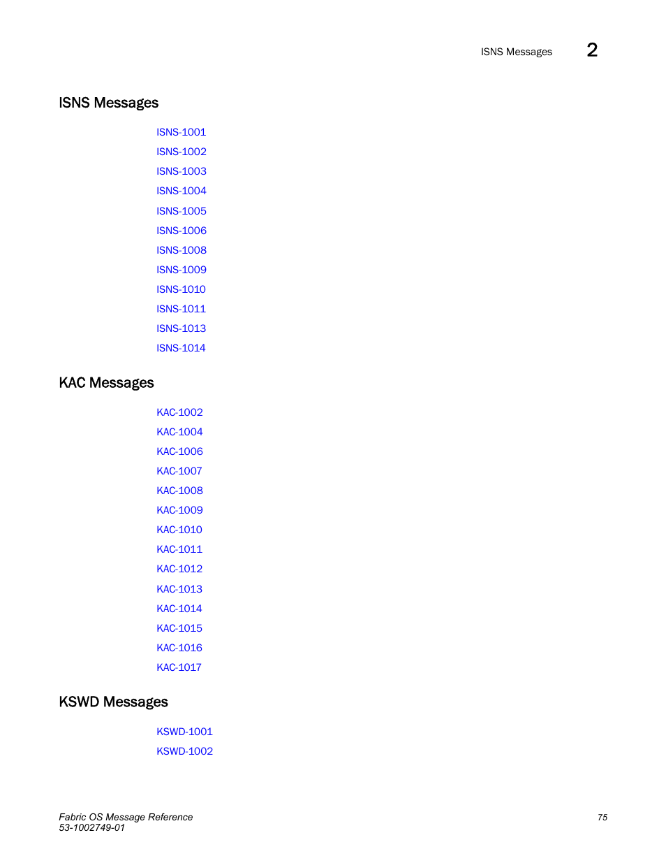 Isns messages, Kac messages, Kswd messages | Dell POWEREDGE M1000E User Manual | Page 97 / 934