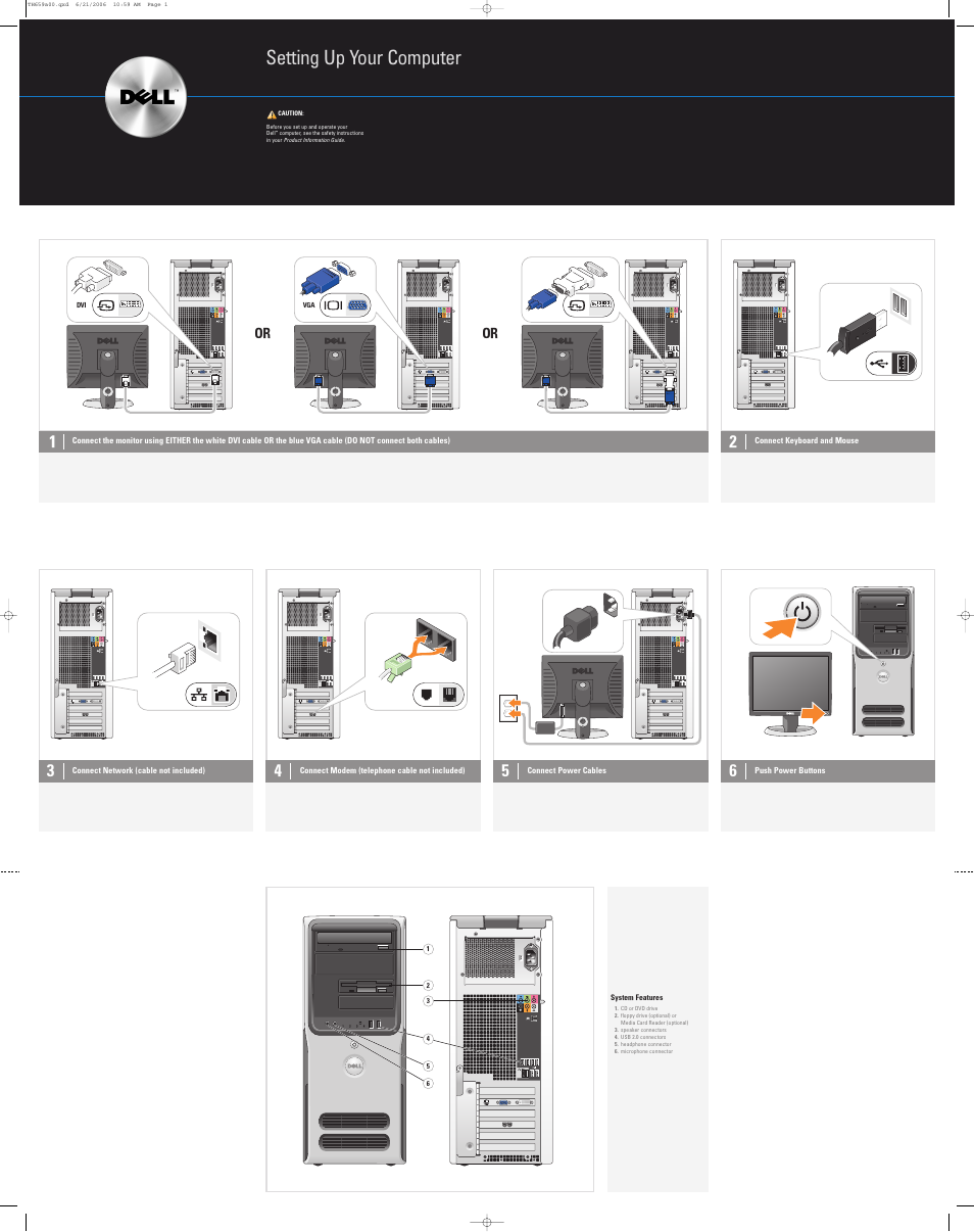 Dell XPS 410 (Mid 2007) User Manual | 2 pages